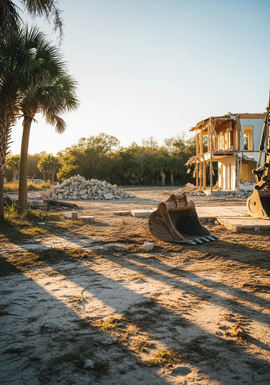 Professional demolition equipment and debris removal services in Socastee South Carolina