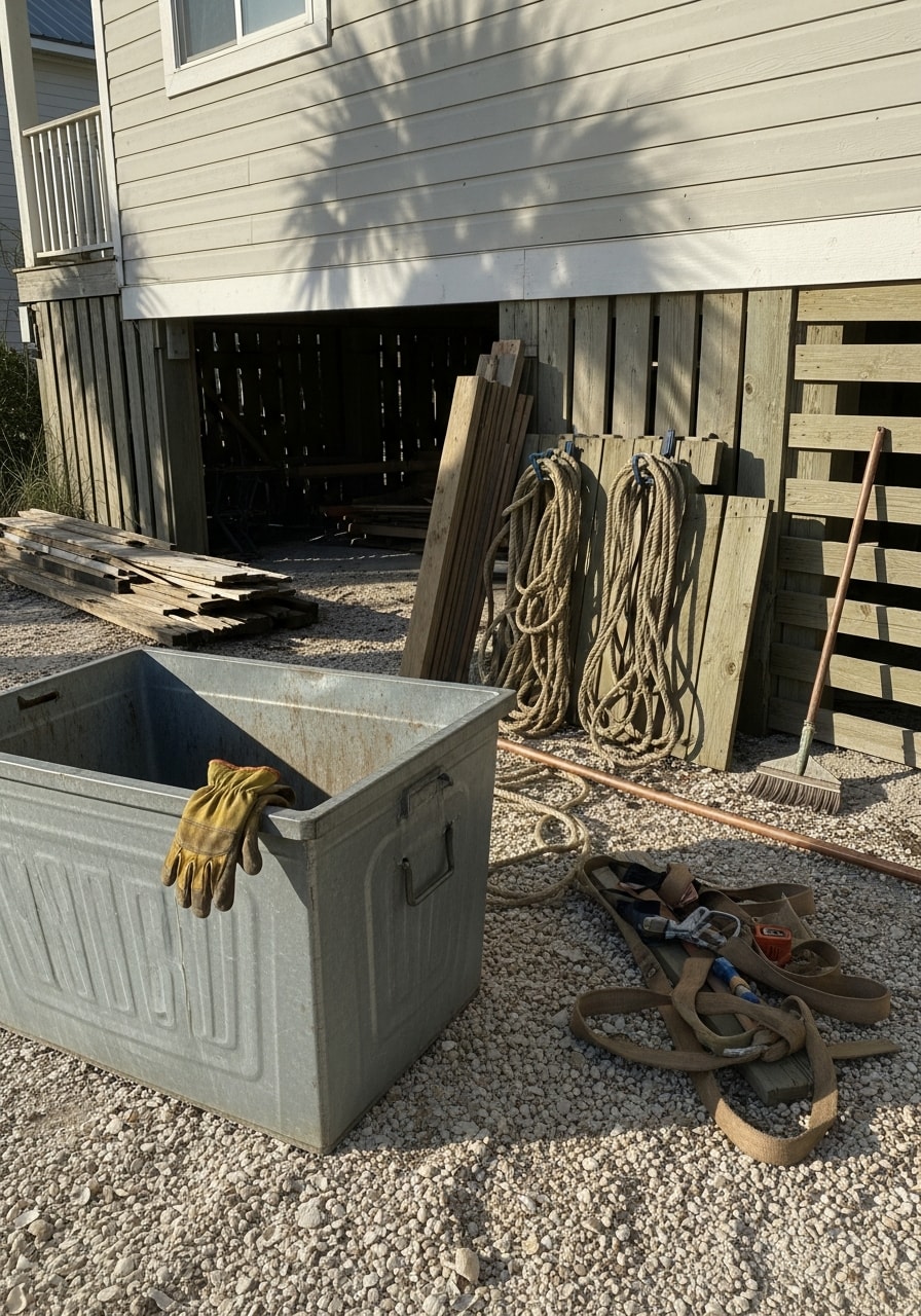 Professional detail work on a Surfside Beach coastal property exterior.